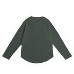 Camel Waffle Henley Neck green-gray image