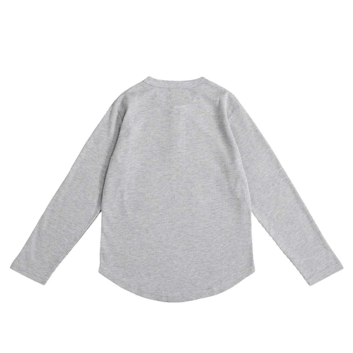Camel Waffle Henley Neck gray image
