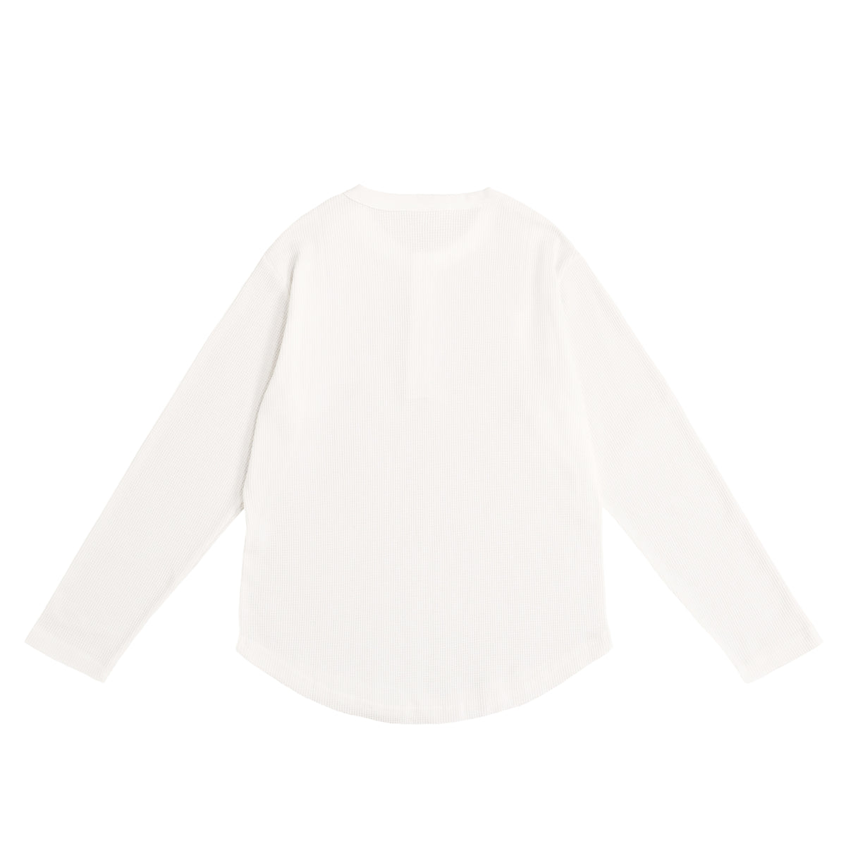 Camel Waffle Henley Neck white image