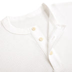 Camel Waffle Henley Neck white image