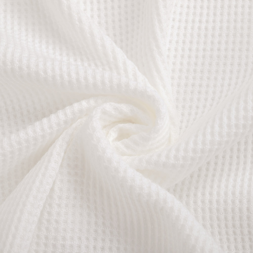 Camel Waffle Henley Neck white image