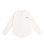 Camel Waffle Henley Neck white image
