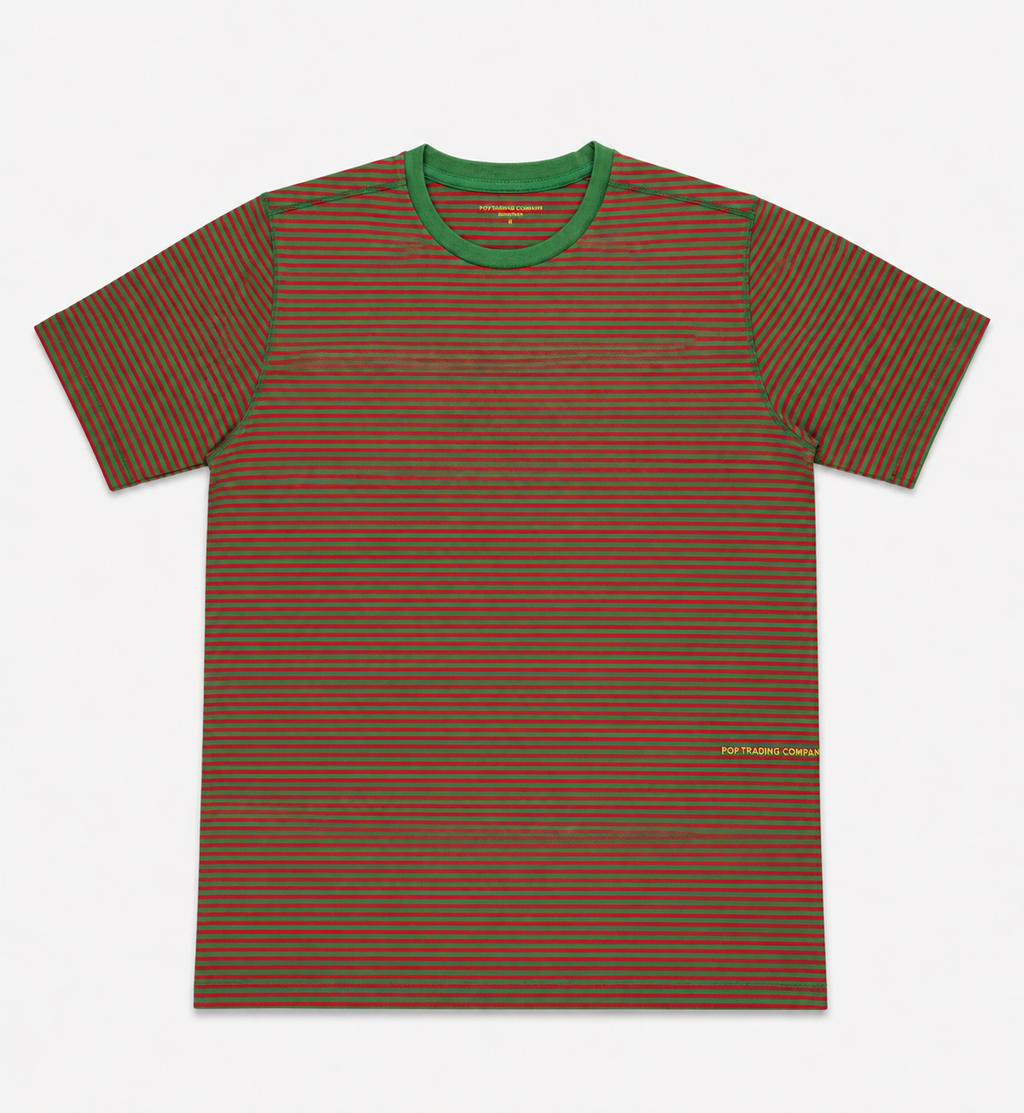 Pop Trading Company Pop Striped Logo T-Shirt "WORKSOUT Edition"
