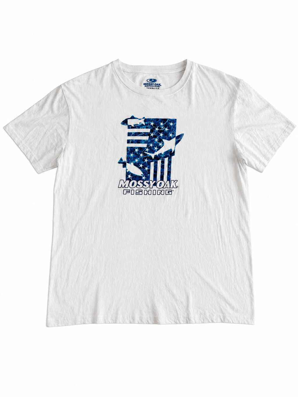 Mossy Oak Aqua Fishing Logo Graphic Tee